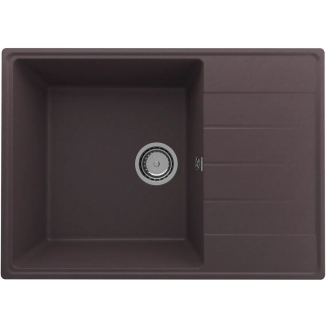 Мойка для кухни ULGRAN Quartz Prima 700 чаша+крыло 700х500 кварцевая, трюфель