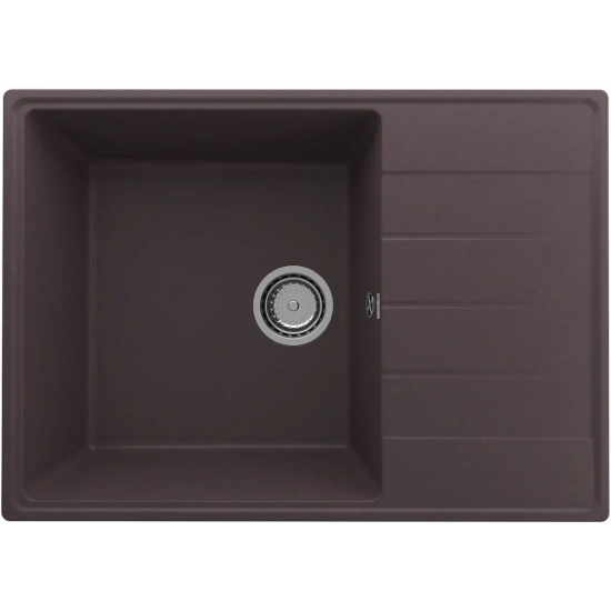 Мойка для кухни ULGRAN Quartz Prima 700 чаша+крыло 700х500 кварцевая, трюфель