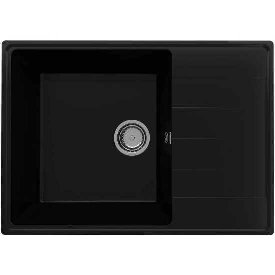 Мойка для кухни ULGRAN Quartz Prima 700 чаша+крыло 700х500 кварцевая, уголь