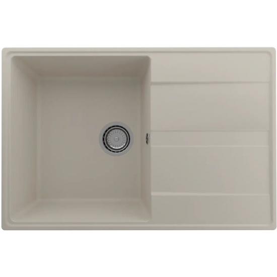 Мойка для кухни ULGRAN Quartz Prima 750 чаша+крыло 750х500 кварцевая, лён