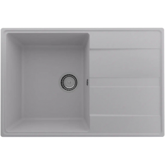 Мойка для кухни ULGRAN Quartz Prima 750 чаша+крыло 750х500 кварцевая, платина