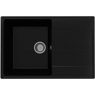 Мойка для кухни ULGRAN Quartz Prima 750 чаша+крыло 750х500 кварцевая, уголь
