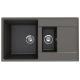 Мойка для кухни ULGRAN Quartz Prima 860 1,5K 1.5 чаши+крыло 860х500 кварцевая, асфальт