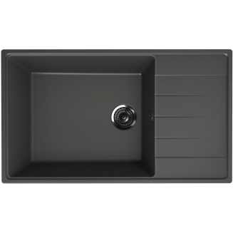 Мойка для кухни ULGRAN Quartz Prima 860 чаша+крыло 860х500 кварцевая, асфальт