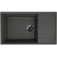Мойка для кухни ULGRAN Quartz Prima 860 чаша+крыло 860х500 кварцевая, асфальт