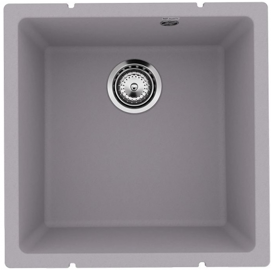 Мойка для кухни ULGRAN Quartz Underground 400 450х450 кварцевая, платина