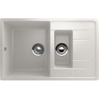 Мойка для кухни ULGRAN U-205 1.5 чаши+крыло 770х500 мм, ультра-белый