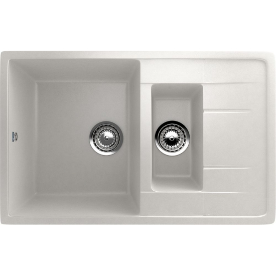 Мойка для кухни ULGRAN U-205 1.5 чаши+крыло 770х500 мм, ультра-белый