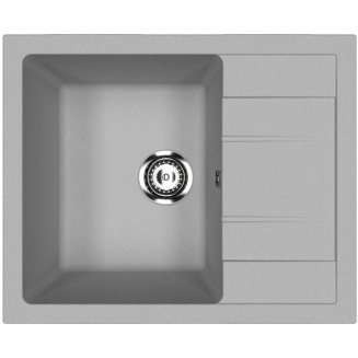 Мойка для кухни ULGRAN U-607 чаша+крыло 610х500 мм, графит