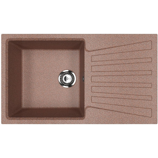 Мойка для кухни ULGRAN U-703 чаша+крыло 830х480 мм, терракот
