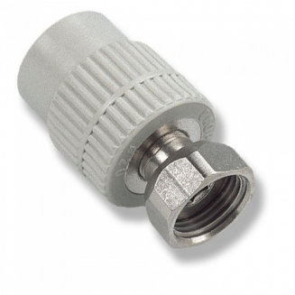 Муфта с накидной гайкой PPR ПОЛИТЭК 25х1" серая