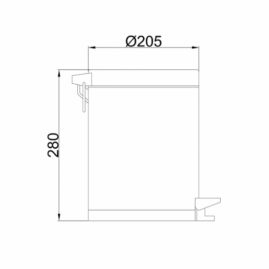 Мусорное ведро FRAP F702 обьем 5л