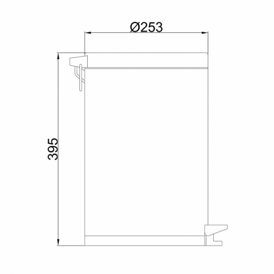 Мусорное ведро FRAP F703 обьем 12л