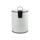 Мусорное ведро САНАКС 10502 круглое 5л из нержавеющей стали с педалью, микролифтом, белое