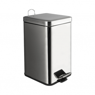 Мусорное ведро САНАКС 10812 квадратное 12л из нержавеющей стали с педалью