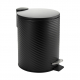 Мусорное ведро САНАКС 7055 круглое чёрное 5л из нержавеющей стали с педалью