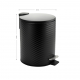 Мусорное ведро САНАКС 7055 круглое чёрное 5л из нержавеющей стали с педалью