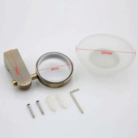 Мыльница FRAP F1402 стеклянная под бронзу