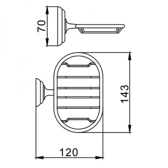 Мыльница FRAP F1502-1 решетка