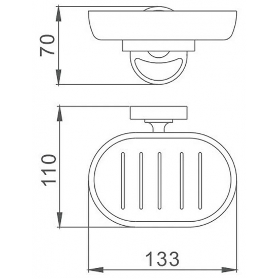 Мыльница FRAP F1902 стеклянная