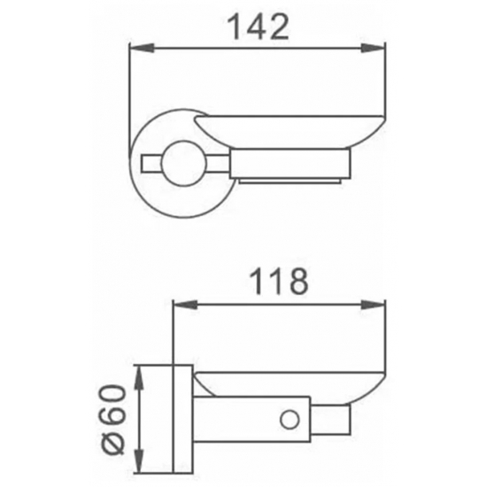 Мыльница FRAP F30102 стеклянная