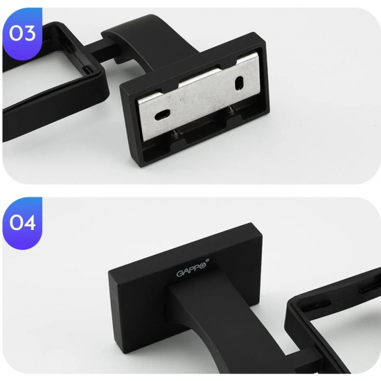 Мыльница GAPPO G0702-6 черная