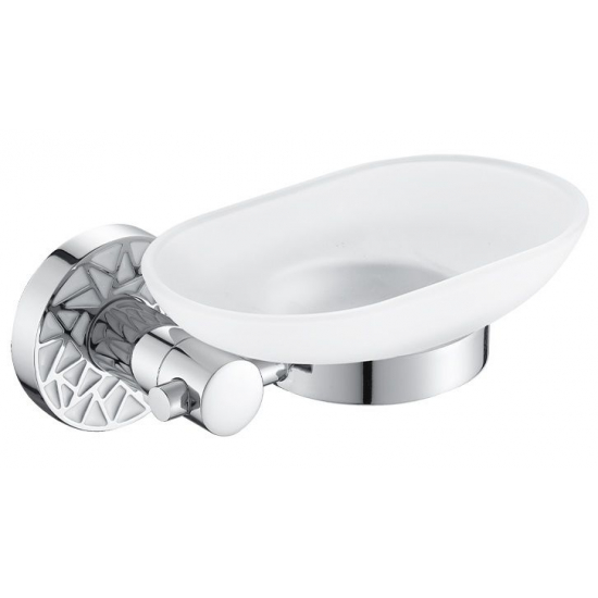 Мыльница GFmark GF-3207 стекло настенная с белой мозаикой