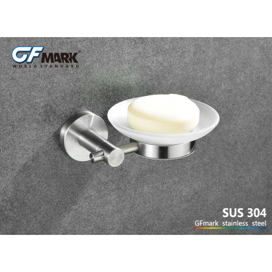 Мыльница GFmark GF-80004 стекло нержавеющая сталь настенная