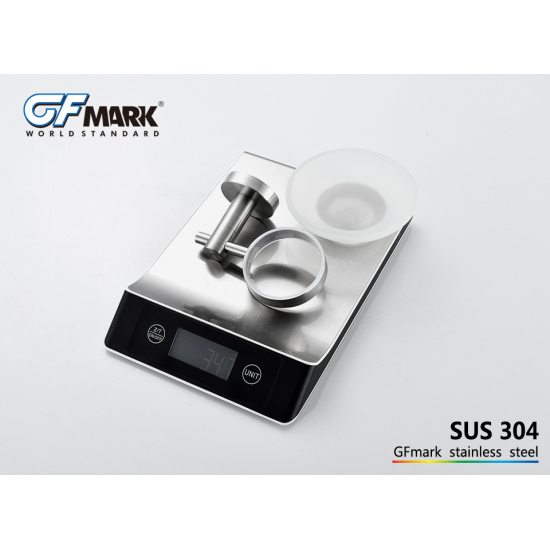 Мыльница GFmark GF-80004 стекло нержавеющая сталь настенная