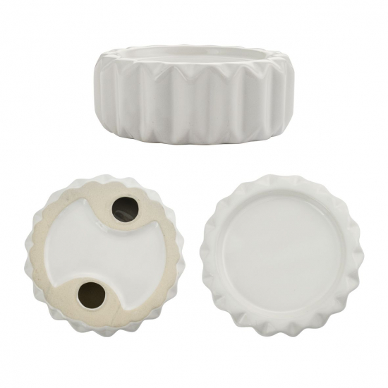 Мыльница настольная САНАКС 10633 белая, керамика