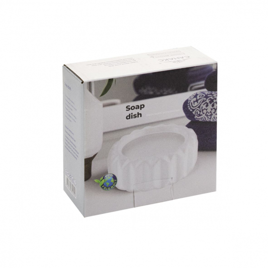 Мыльница настольная САНАКС 10633 белая, керамика