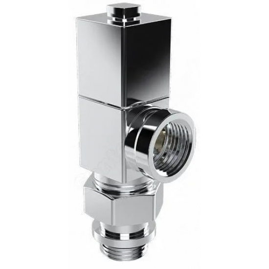 Набор дизайн-вентилей ROYAL THERMO CUBE осевой 1/2" (хром)