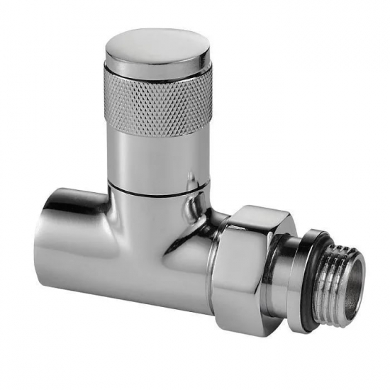 Набор дизайн-вентилей ROYAL THERMO PIANO прямой 1/2" (хром)