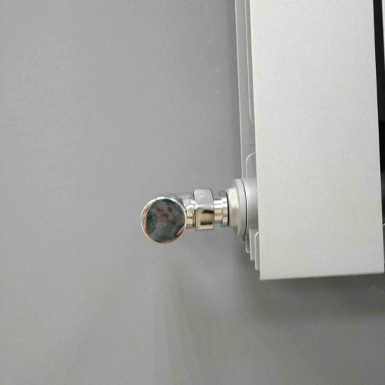 Набор дизайн-вентилей ROYAL THERMO PIANO угловой 1/2" (хром)