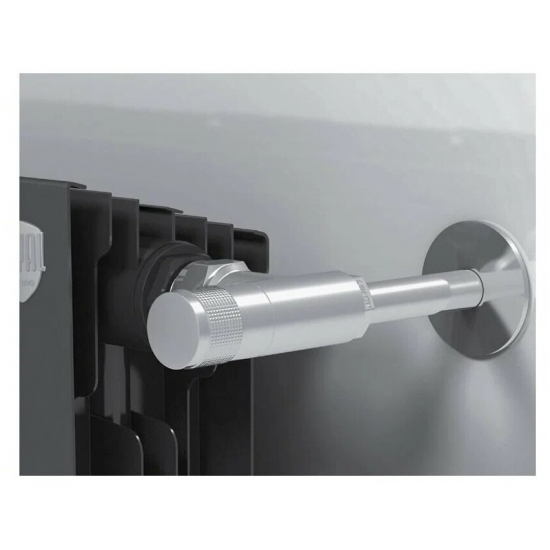 Набор дизайн-вентилей ROYAL THERMO PIANO угловой 1/2" (хром)