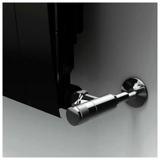 Набор дизайн-вентилей ROYAL THERMO PIANO угловой 1/2" (хром)