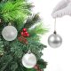 Набор ёлочных шаров, пластик, серебряный микс, 25 шт в упаковке