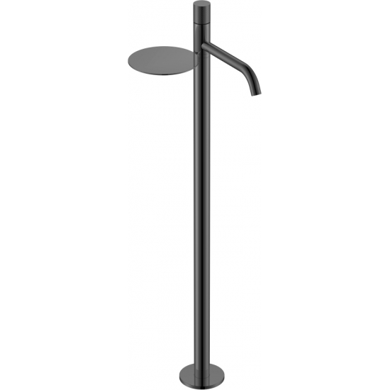 Напольный смеситель для раковины BOHEME Stick 120-SGM.2 глянцевая оружейная сталь touch