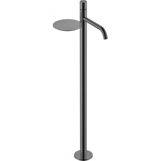 Напольный смеситель для раковины BOHEME Stick 120-SGM глянцевая оружейная сталь diamond