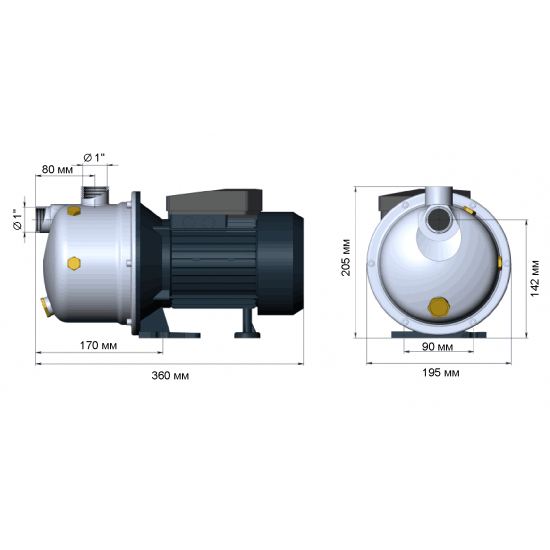 Насос поверхностный UNIPUMP JS 60
