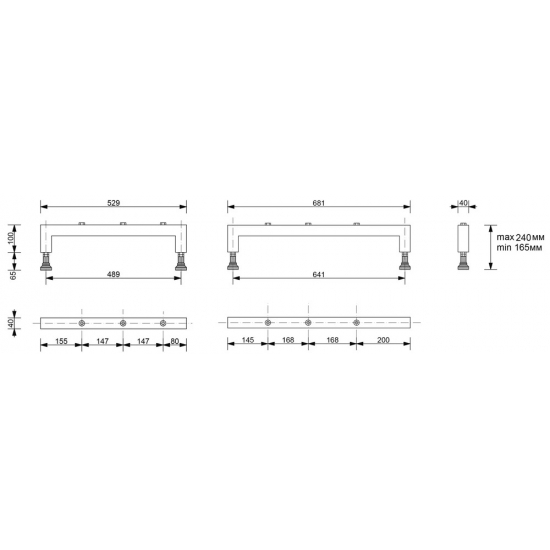 Ножки для ванны ЭСТЕТ Грация с регулируемыми опорами
