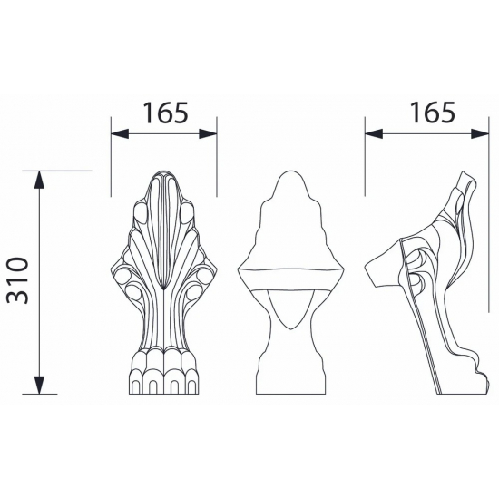 Ножки для ванны ЭСТЕТ Скарлетт, белые