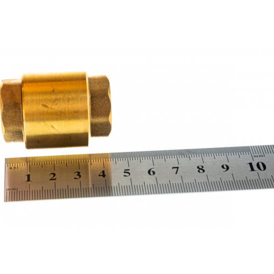 Обратный клапан UNIPUMP магистральный 1/2", латунь, толкатель - латунь