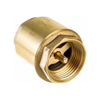 Обратный клапан UNIPUMP магистральный 1", латунь, толкатель - латунь