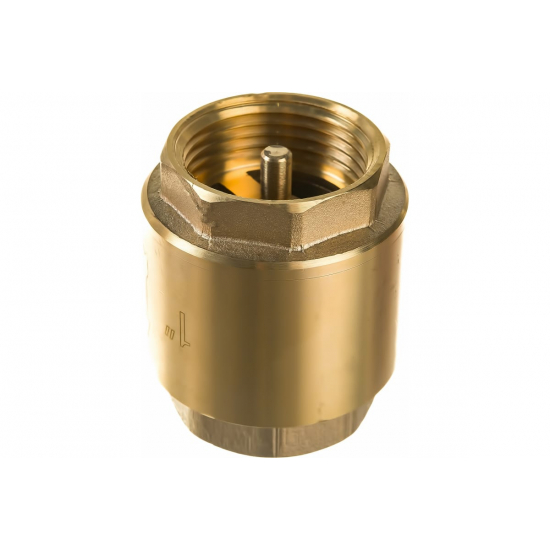 Обратный клапан UNIPUMP магистральный 1", латунь, толкатель - латунь