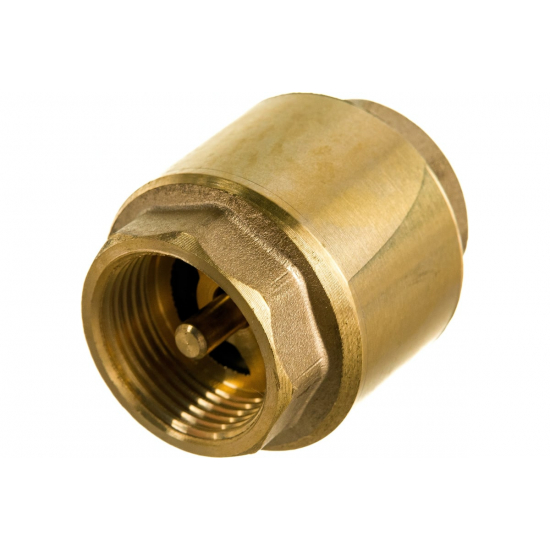 Обратный клапан UNIPUMP магистральный 3/4", латунь, толкатель - латунь
