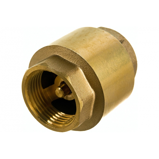 Обратный клапан UNIPUMP магистральный 3/4", латунь, толкатель - латунь