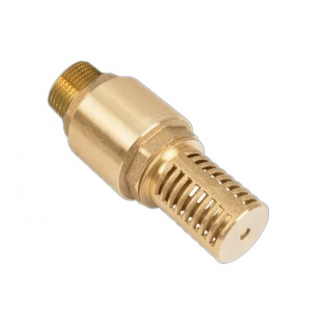 Обратный клапан UNIPUMP НР с сеткой 1 1/4", сетка - латунь, толкатель - латунь