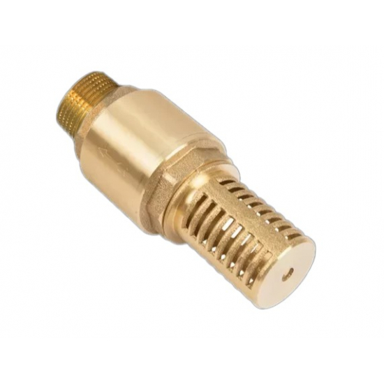 Обратный клапан UNIPUMP НР с сеткой 1 1/4", сетка - латунь, толкатель - латунь
