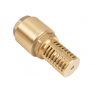 Обратный клапан UNIPUMP с сеткой 1 1/4", сетка - латунь, толкатель - латунь